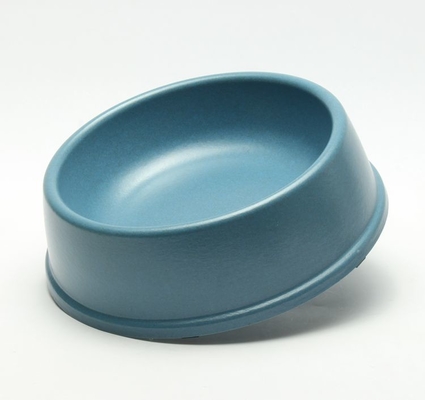 Blue Commercial Bamboo Pet Bowl , Non - Skid Bamboo Dog Feeder Oem Service