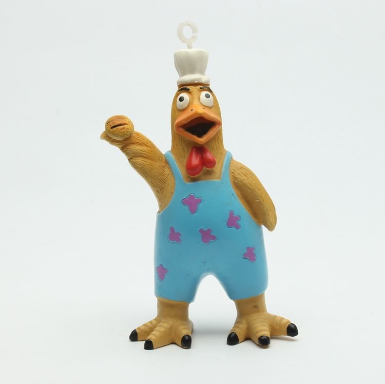 Colorful Rooster  Latex Pet Toys / Adorable Squeaky Rubber Chicken Dog Toy