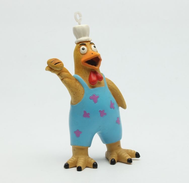 Colorful Rooster  Latex Pet Toys / Adorable Squeaky Rubber Chicken Dog Toy