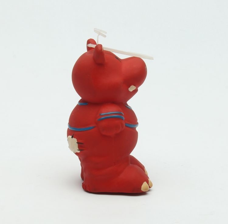 Eye Catching Latex Pet Toys Red Hippo Pet Rubber Duck Dog Toy Eco-Friendly