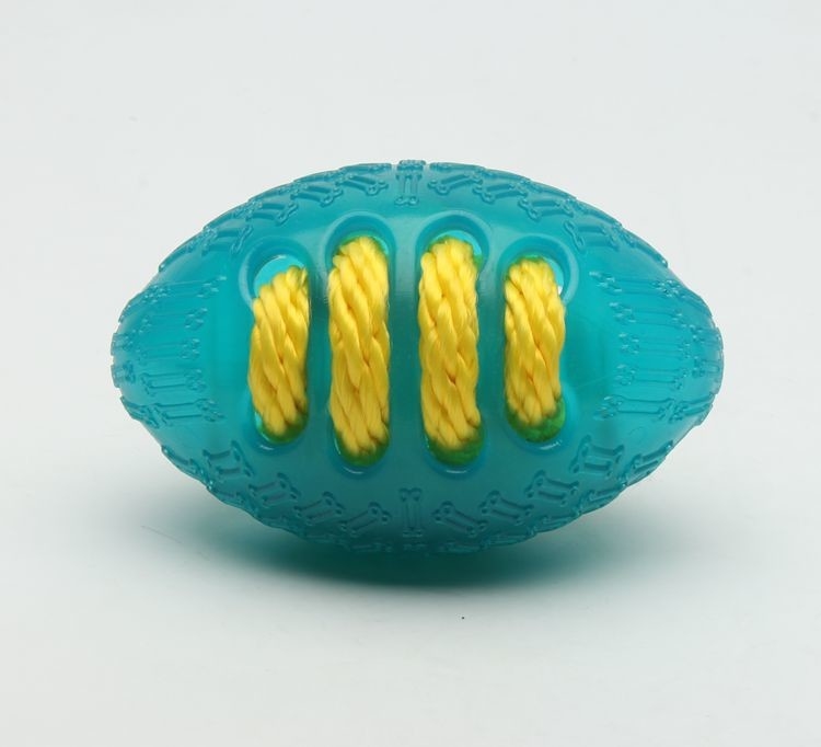 Rugby Shape  Tough TPR Dog Toy Popular  8.5*12.5*7.5 Cm 136g Weight