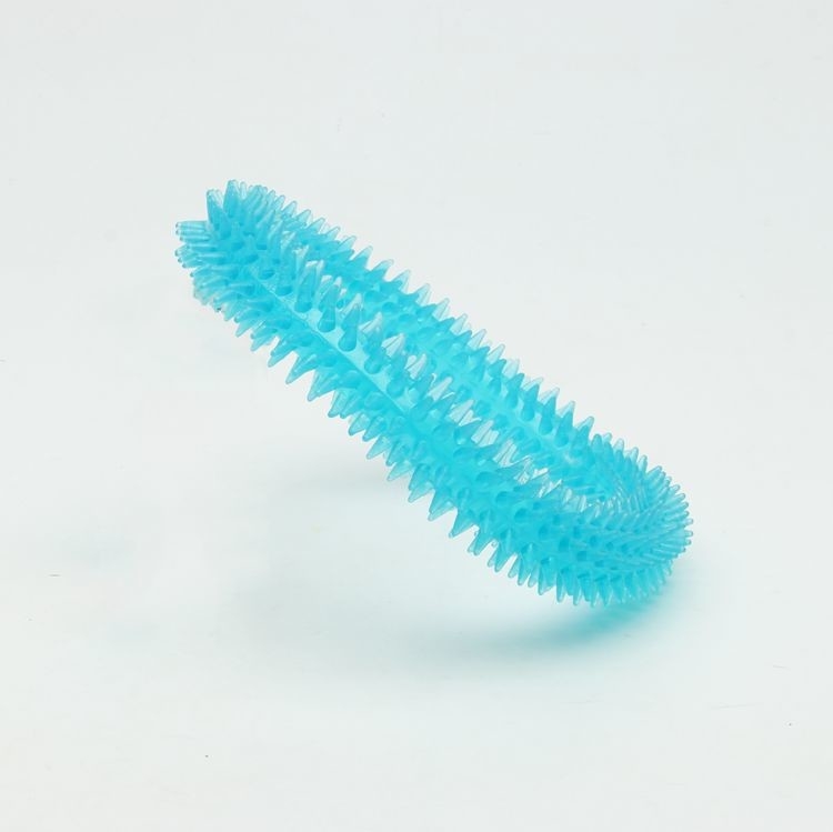 Commercial Durable Dog Chew Toys Strong TPR Spiky Ring Teeth Cleaning