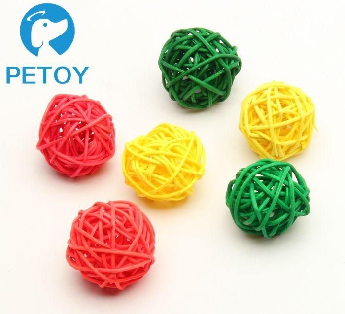 Cats Rattan Ball Durable Pet Toys  Heavy Duty Dog Rope Toy Rattan Material