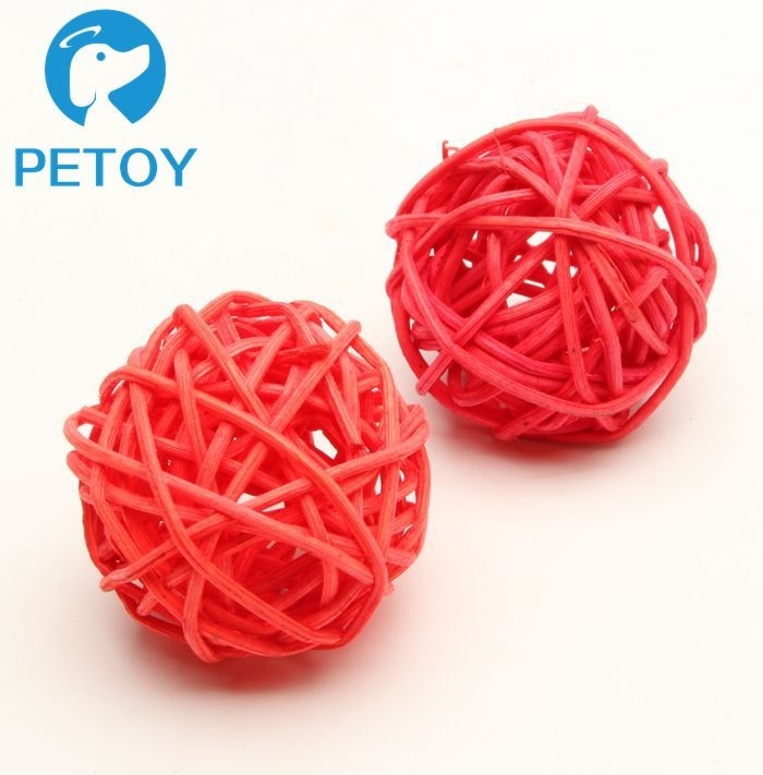 Cats Rattan Ball Durable Pet Toys  Heavy Duty Dog Rope Toy Rattan Material