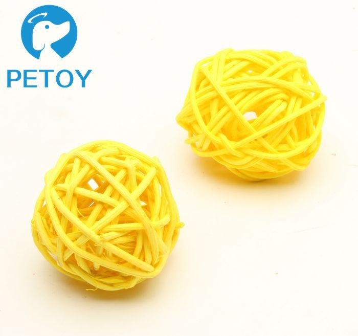 Cats Rattan Ball Durable Pet Toys  Heavy Duty Dog Rope Toy Rattan Material