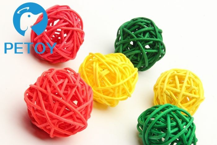 Cats Rattan Ball Durable Pet Toys  Heavy Duty Dog Rope Toy Rattan Material