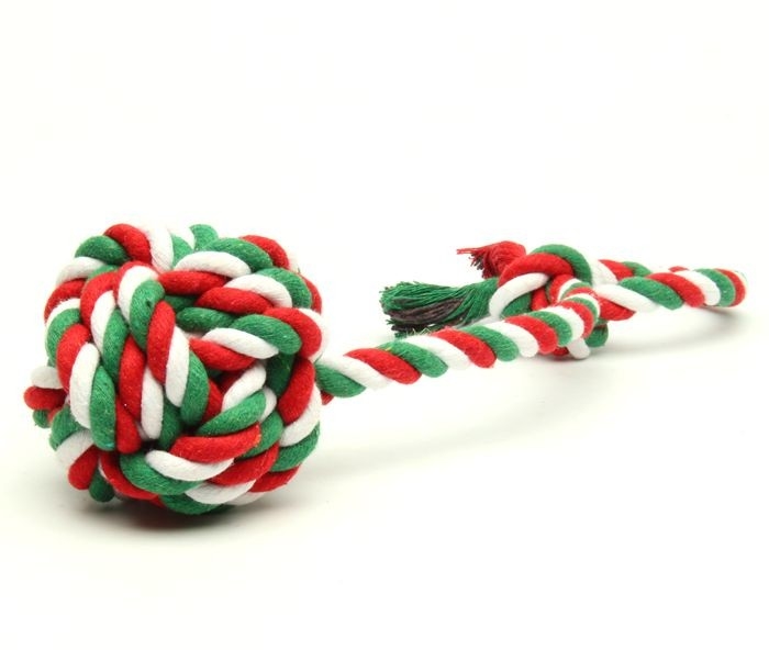 Cotton  Interactive Rope Knot Ball Dog Toy Durable For Extended Tough Play