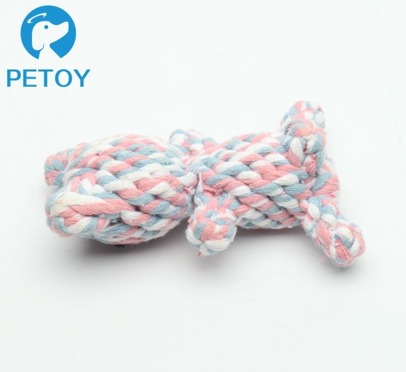Professional Lovely Rope Bear Dog Toy  Bright Color  BSCI Certification