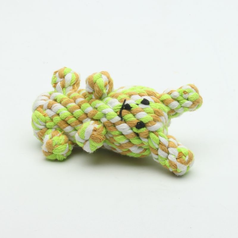 Professional Lovely Rope Bear Dog Toy  Bright Color  BSCI Certification