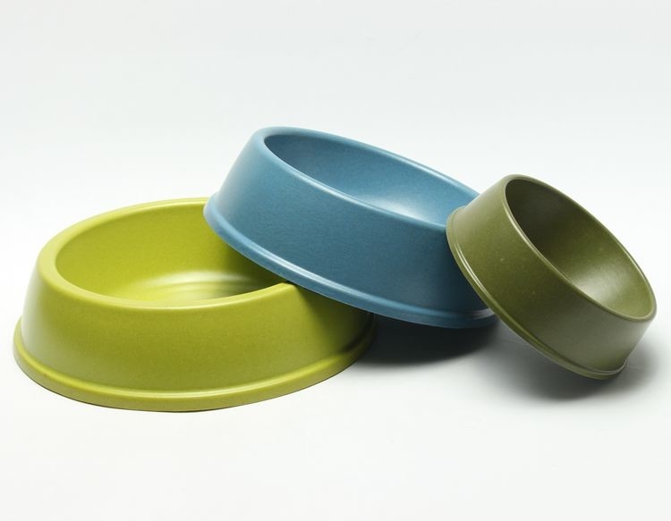 ECO Friendly  Bamboo Pet Bowl / Biodegradable Pet Food And Water Bowls