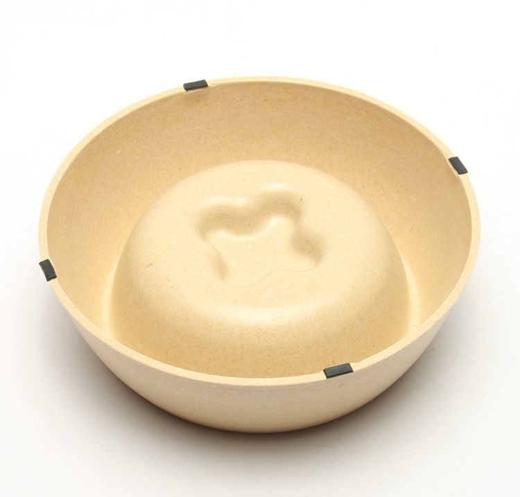 Degradable Bamboo Pet Bowl Commercial Slow Eating Dog Bowl BSCI Approved