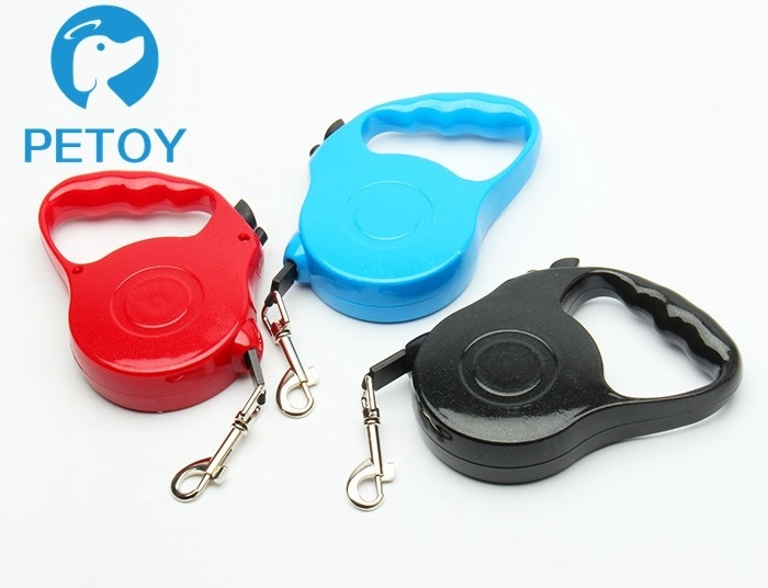 Outdoor Walking Retractable Pet Leashes Chew Proof  Customized Color